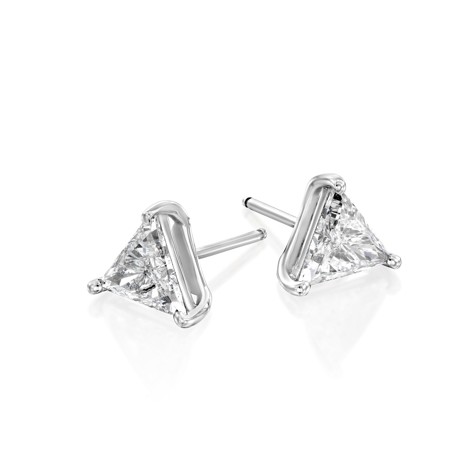 Aretes de diamantes de talla billón